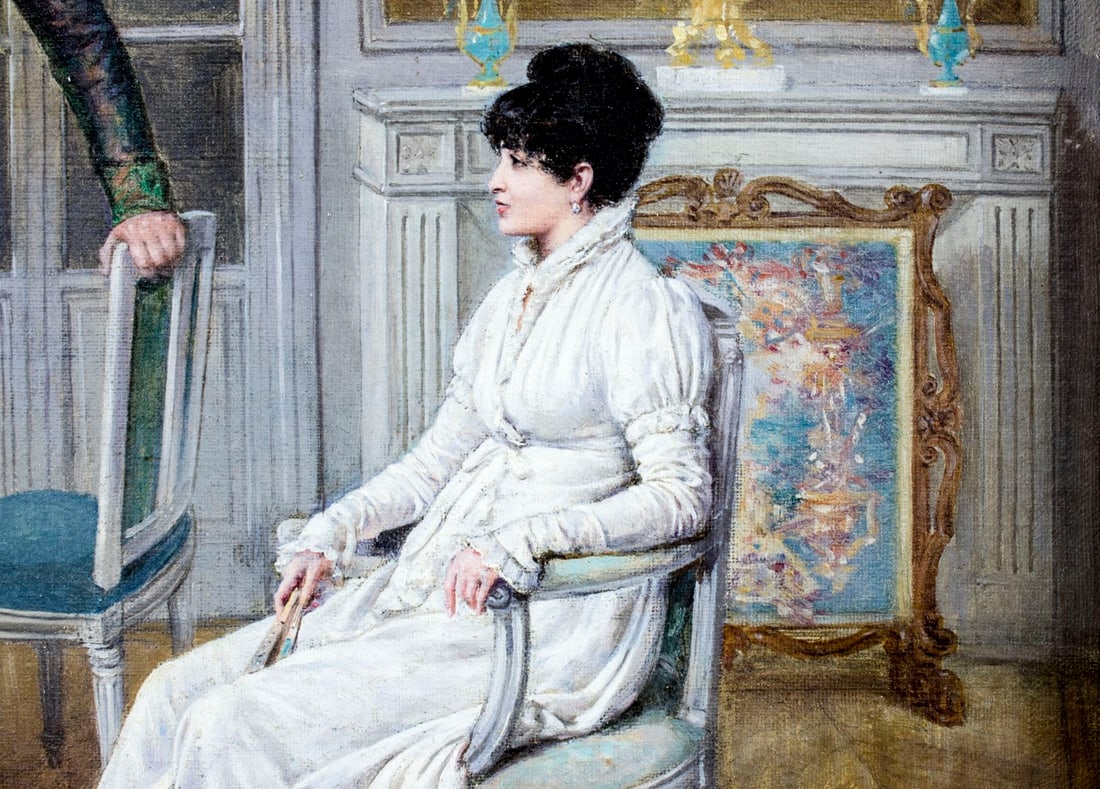 Paul Joseph Leyendecker (France,1842-1891) oil painting antique - 7