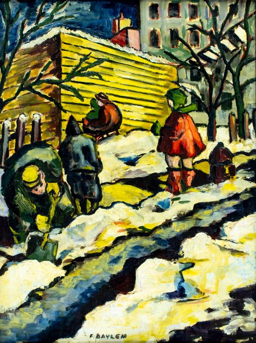 F Baylen (US,mid 20C) oil painting (1 of 12)