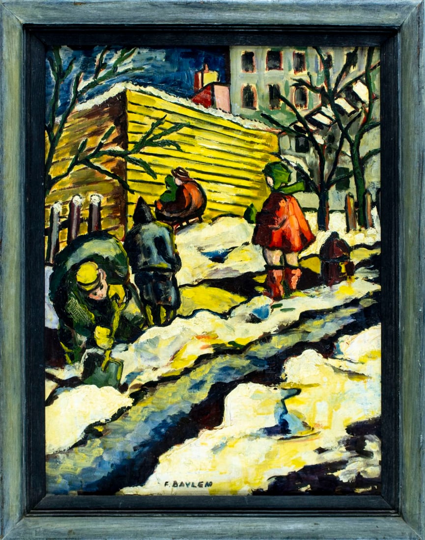 F Baylen (US,mid 20C) oil painting - 3