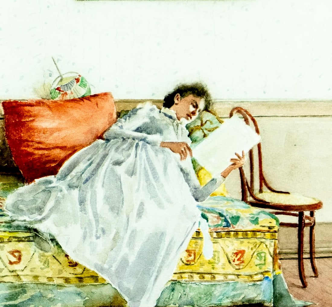 Nairne Rawson (NY,1848-?) watercolor painting antique - 7