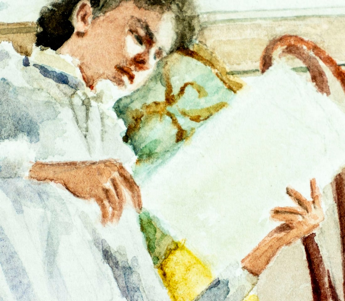 Nairne Rawson (NY,1848-?) watercolor painting antique - 8