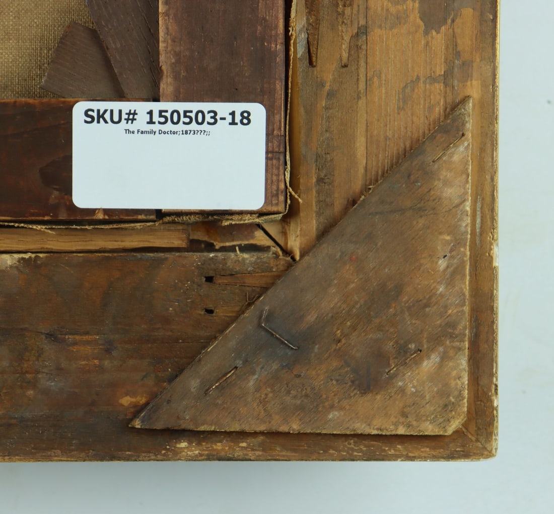 Antique 19C German oil painting - 11