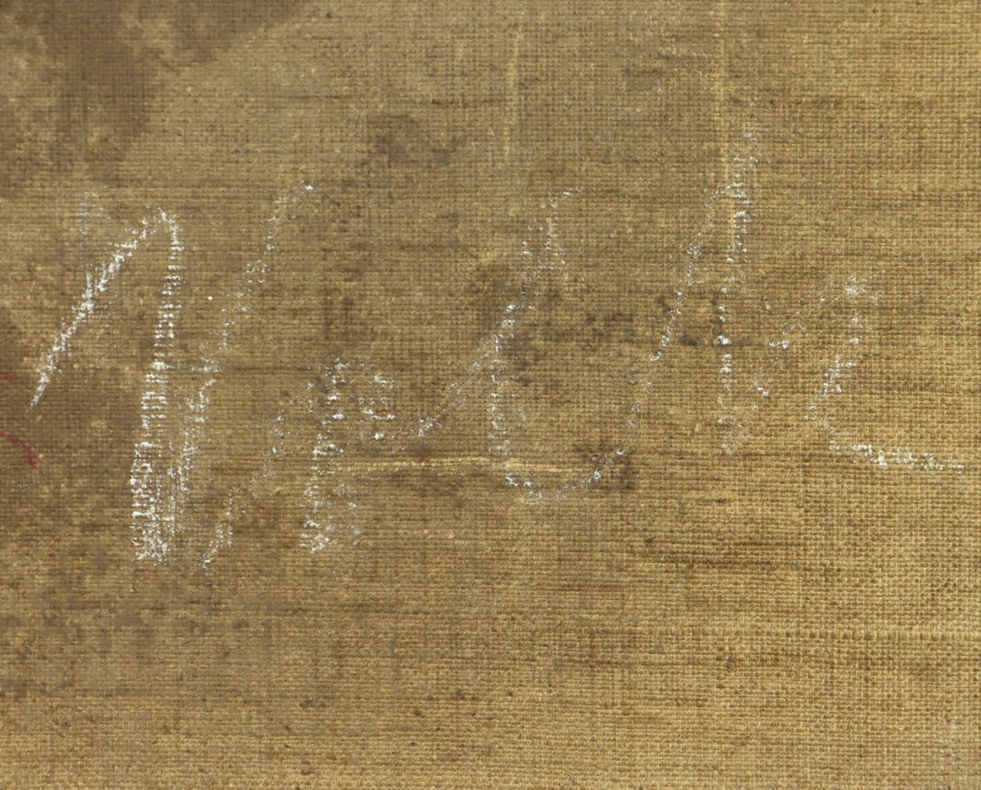 Antique 19C German oil painting - 13