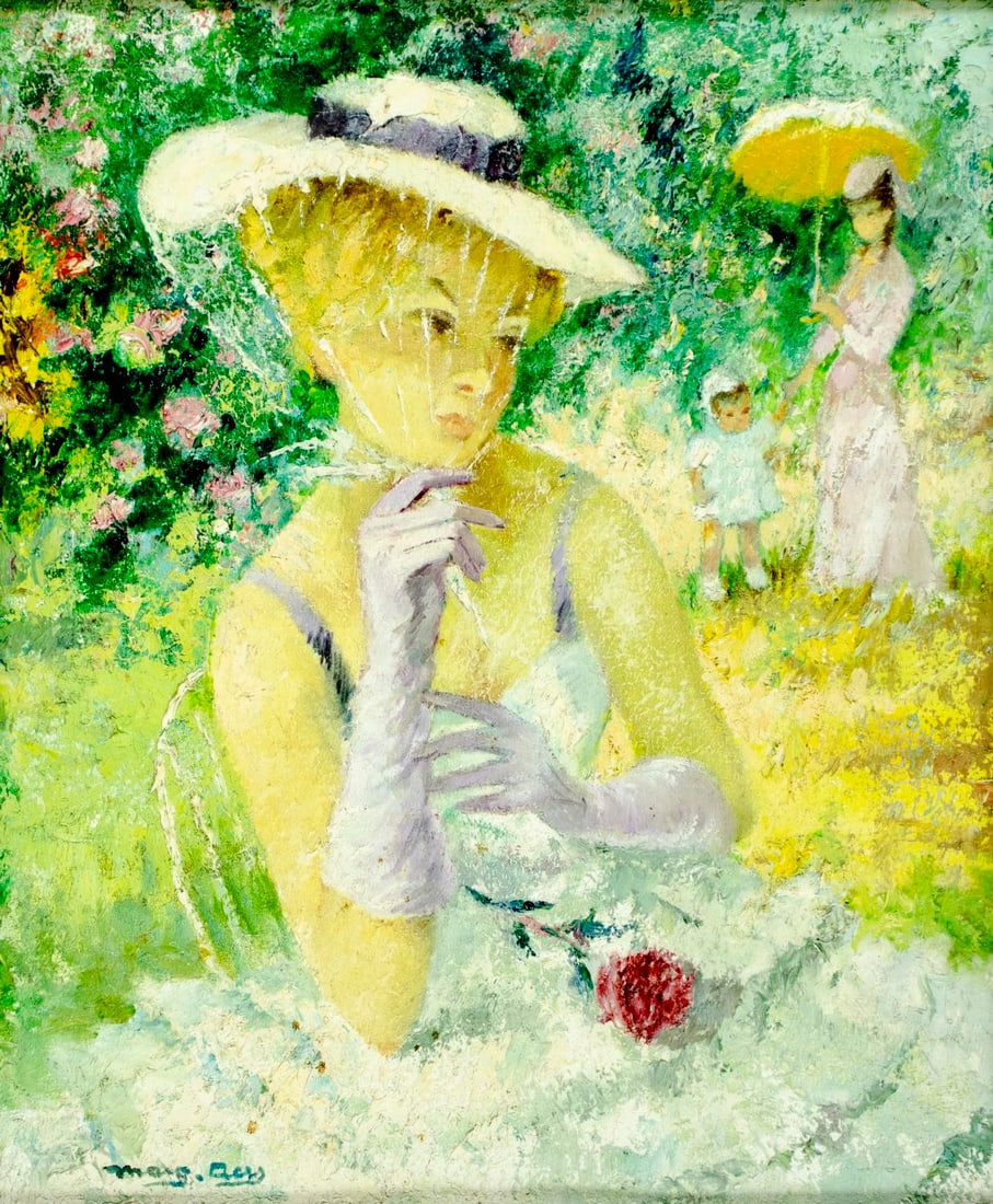 Marguerite Aers (Belgium,France,1918-1995) oil painting (1 of 15)