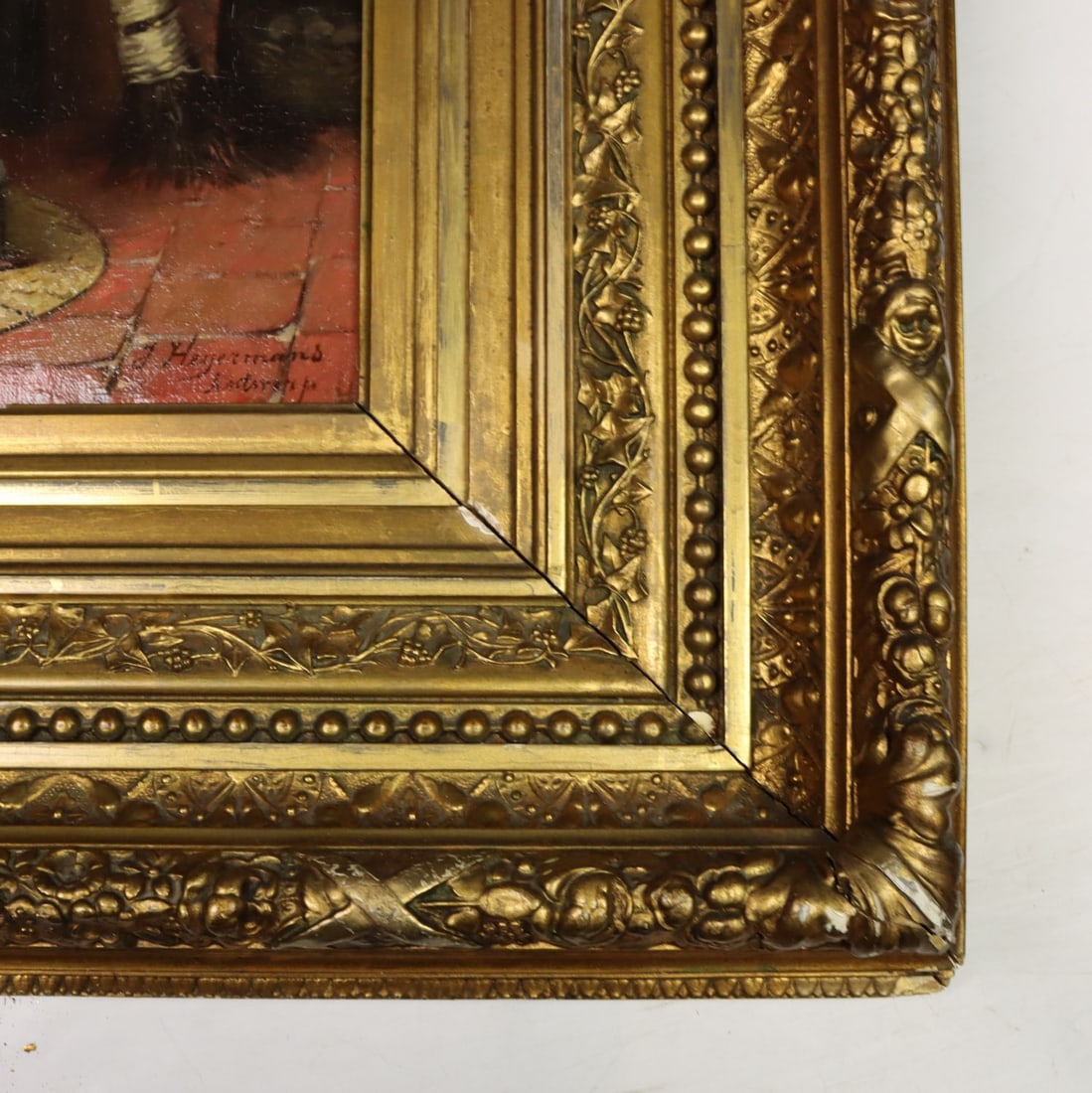 Jean Arnould Heyermans (Belgium,1837-1892) oil painting antique - 11