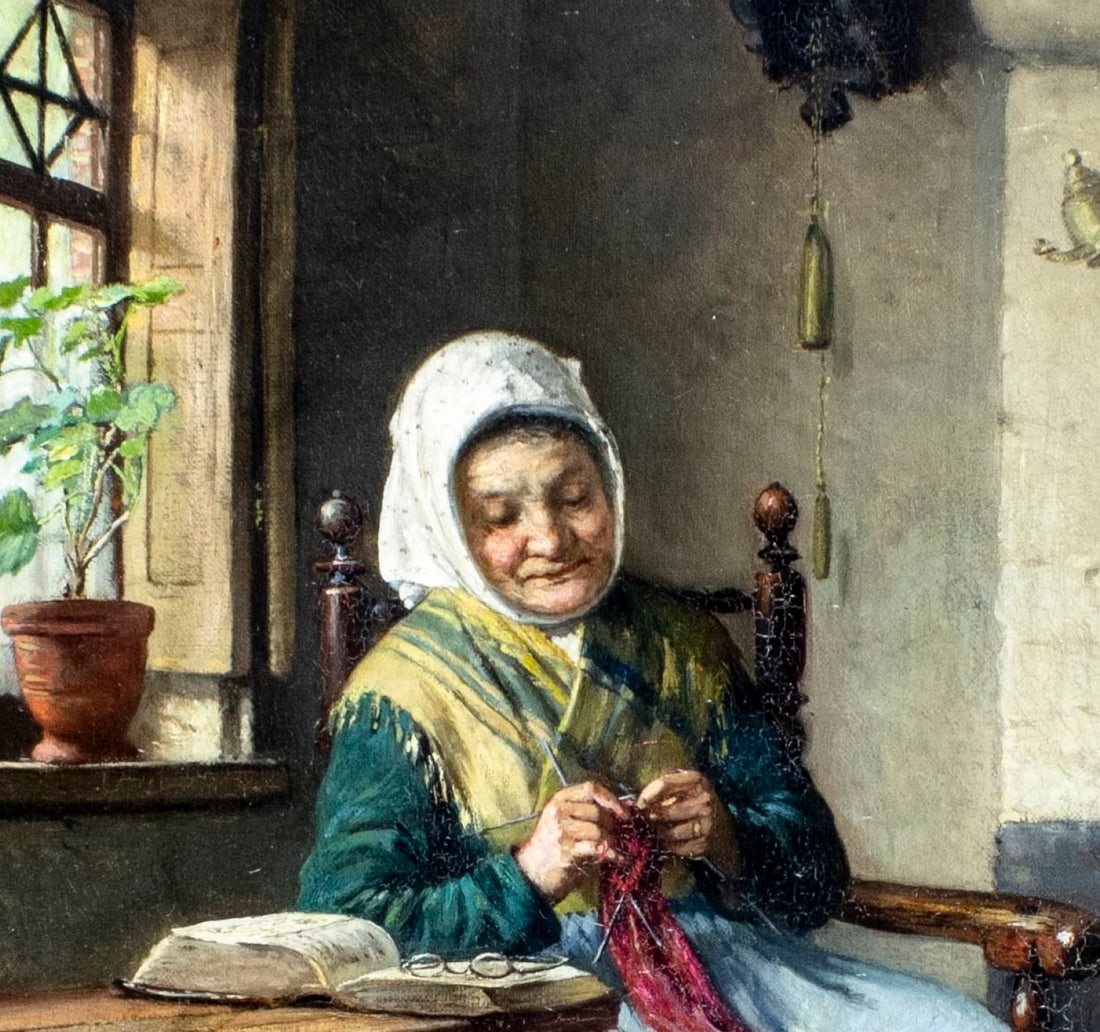 Jean Arnould Heyermans (Belgium,1837-1892) oil painting antique - 7