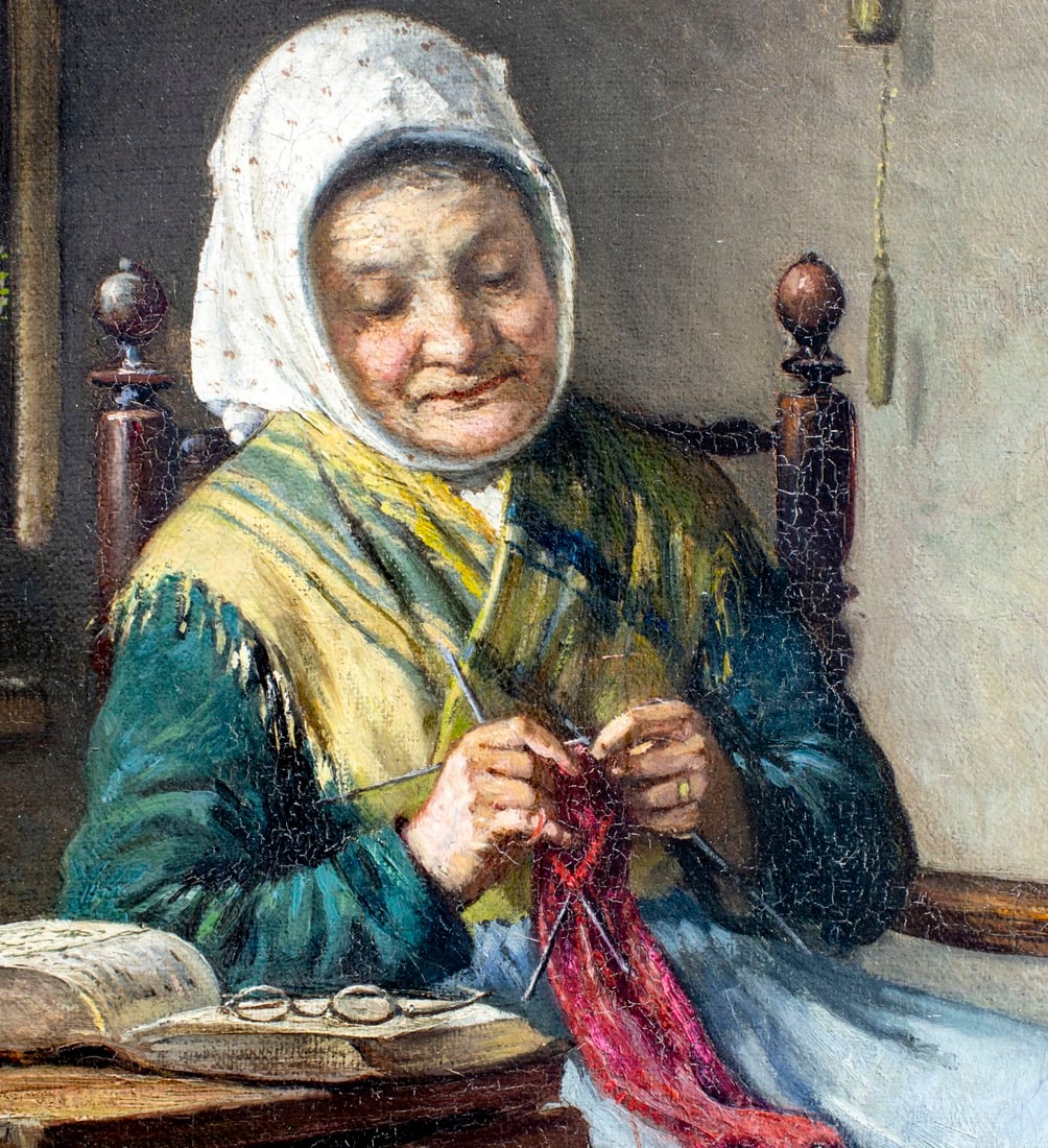 Jean Arnould Heyermans (Belgium,1837-1892) oil painting antique - 8