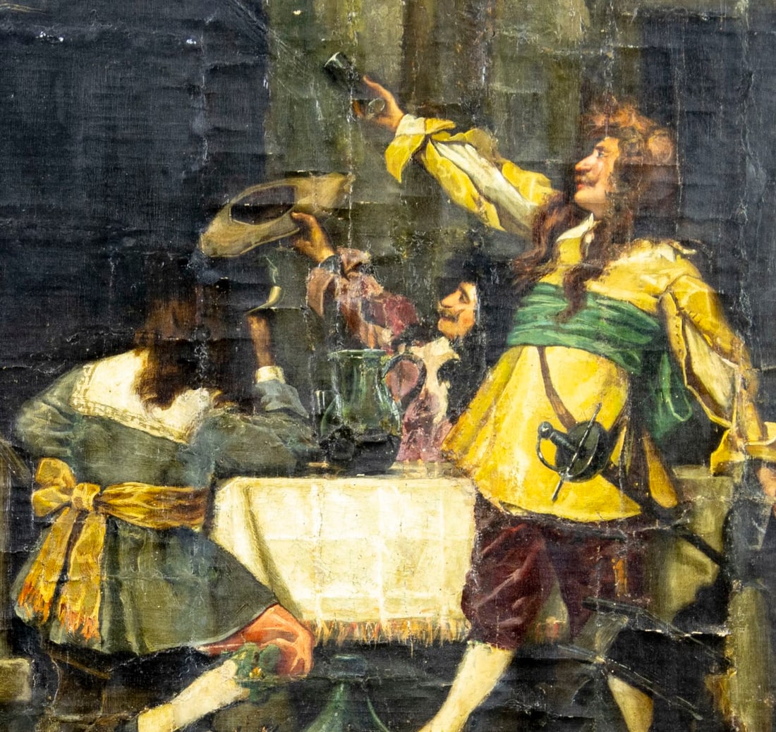 Singer (Europe,19C) oil painting antique - 7