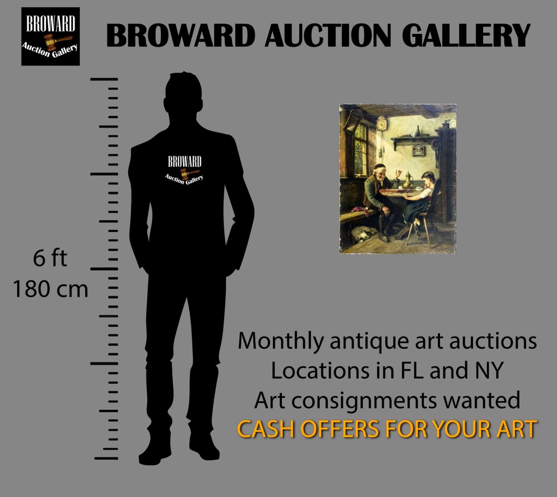 Hermann Plathner (German,1831-1902) oil painting antique - 2