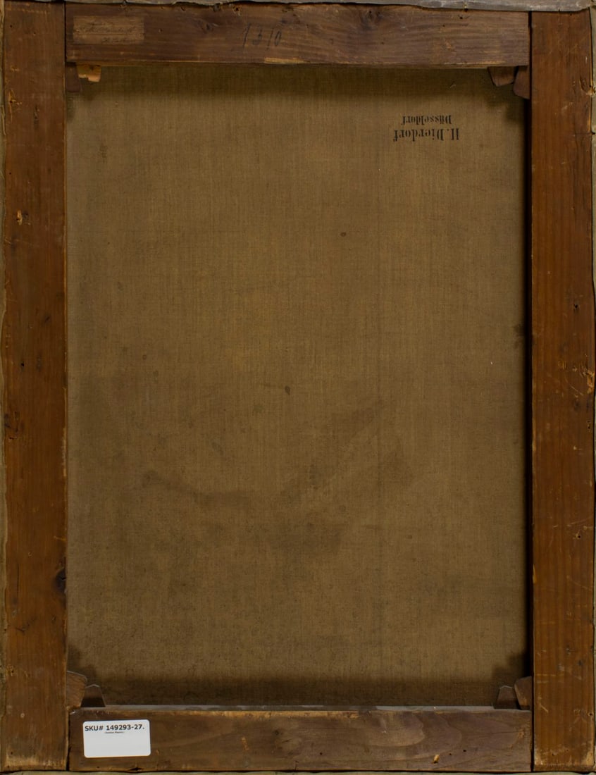 Hermann Plathner (German,1831-1902) oil painting antique - 9