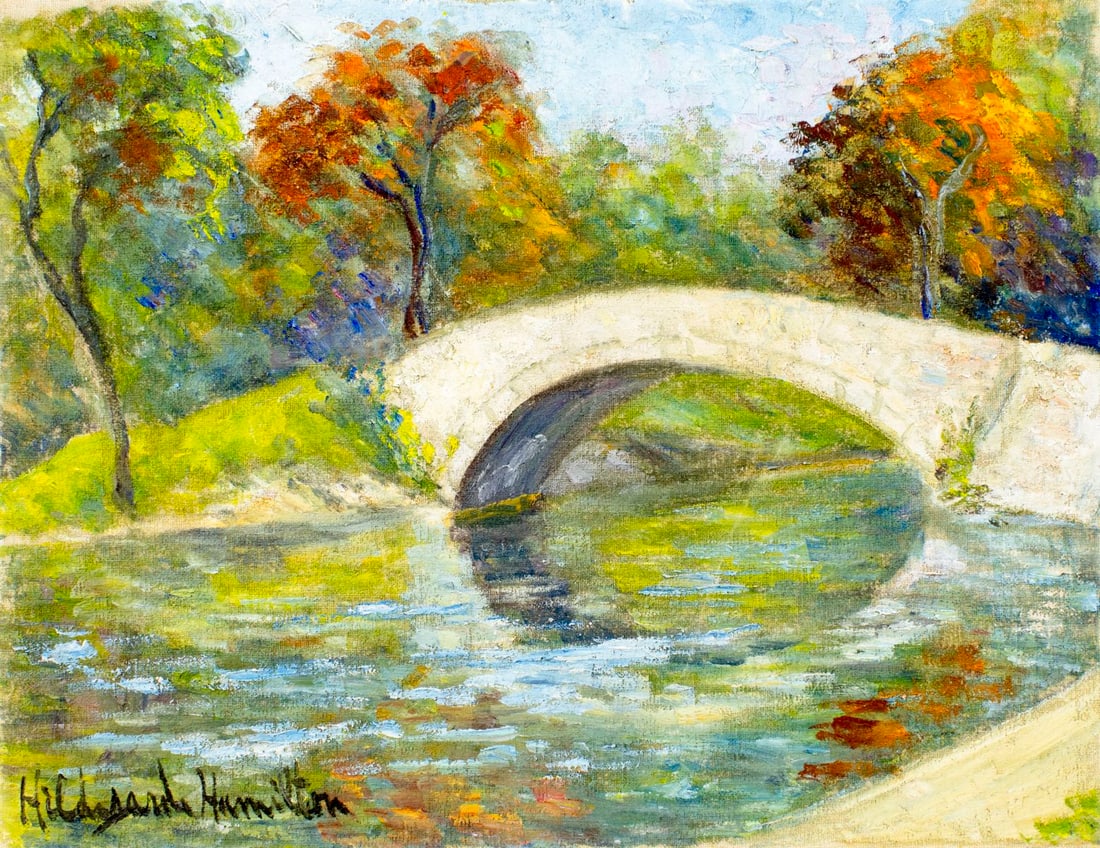 Hildegarde Hamilton (FL,VA,1898-1970) oil painting (1 of 12)