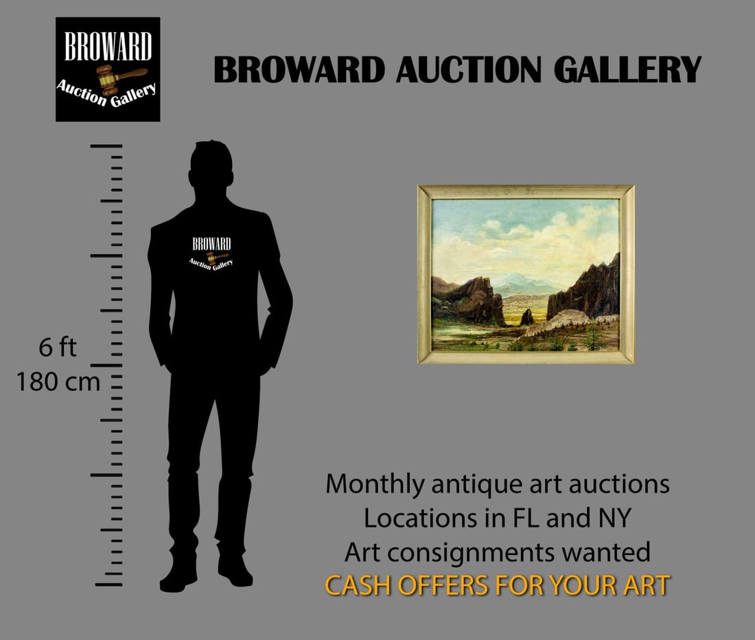 Vintage mid 20C American oil painting - 2