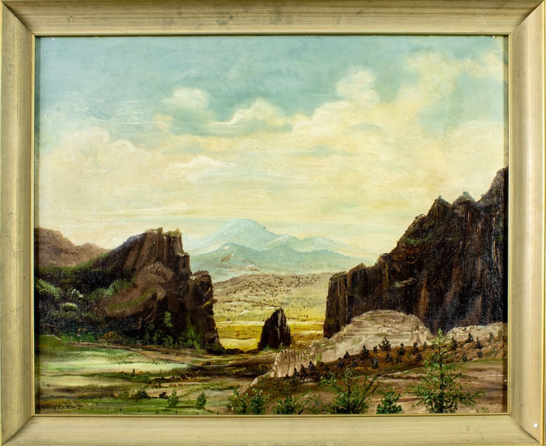 Vintage mid 20C American oil painting - 3