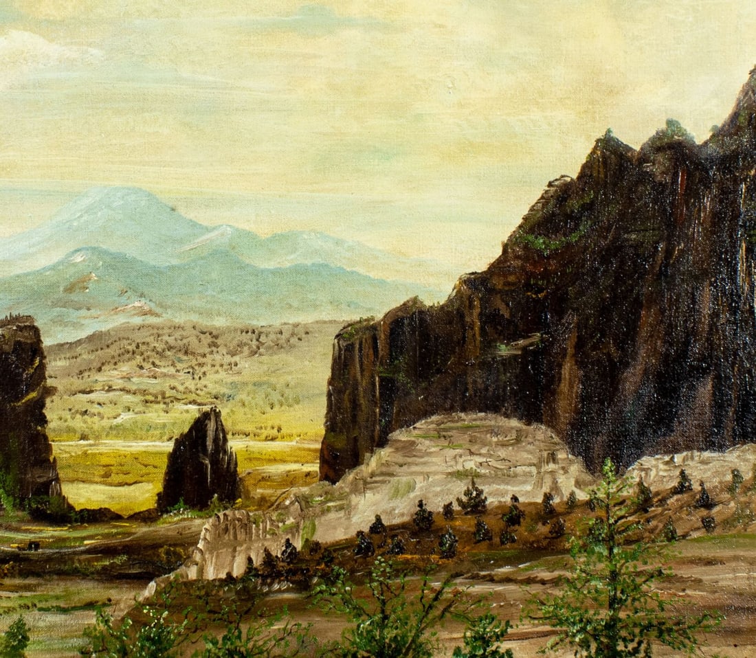 Vintage mid 20C American oil painting - 6