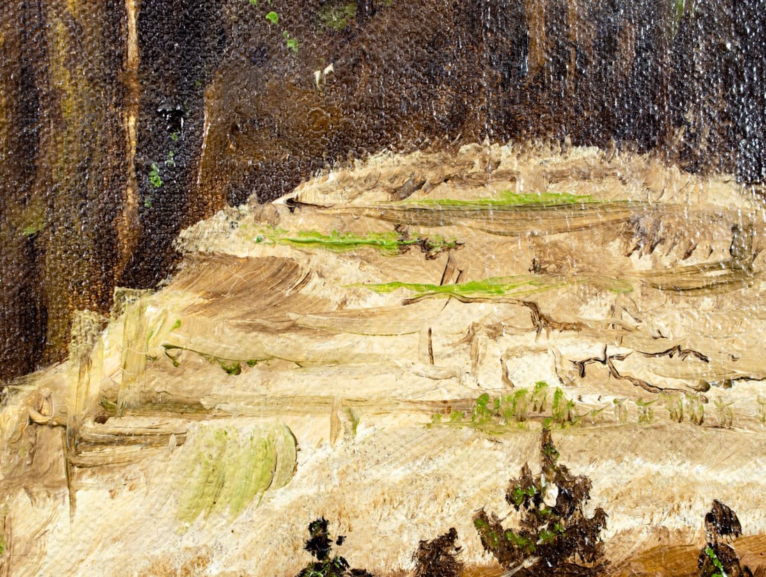 Vintage mid 20C American oil painting - 7