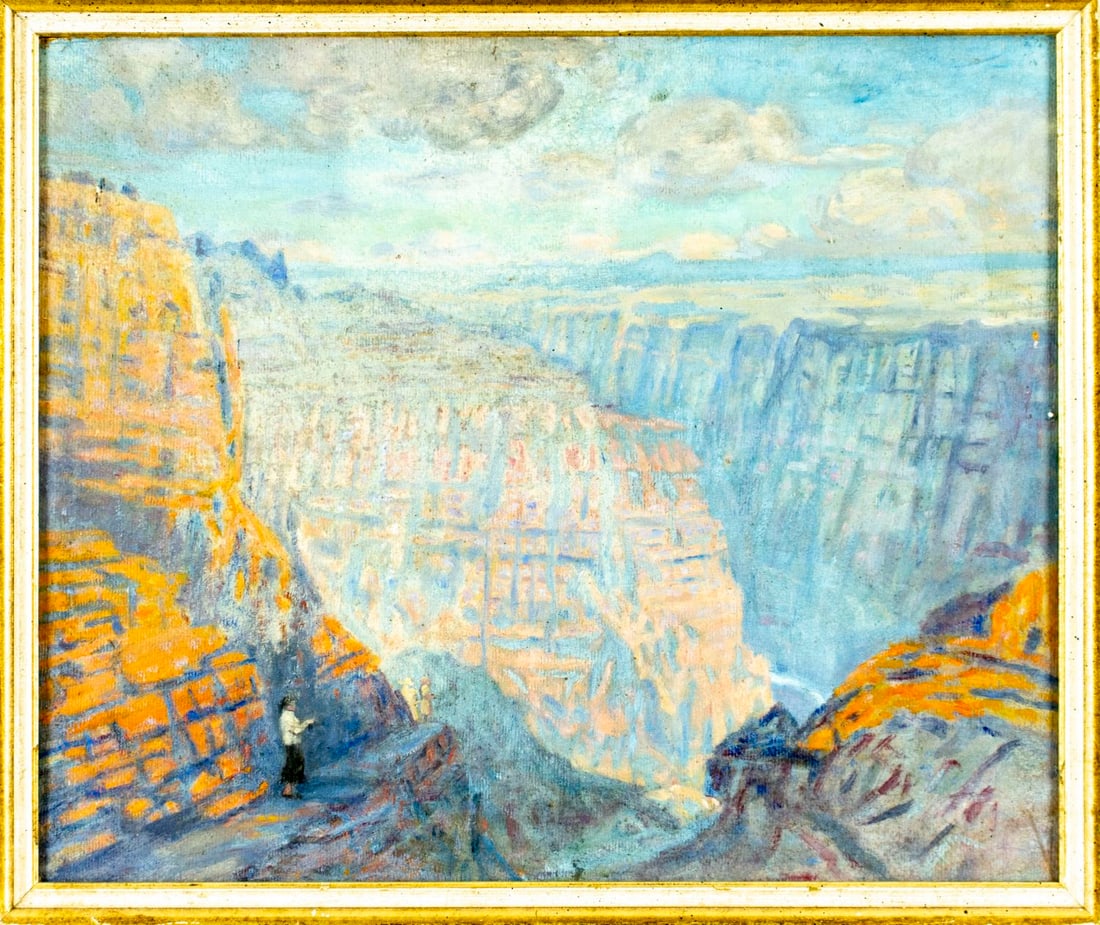 Antique early 20C American oil painting - 3