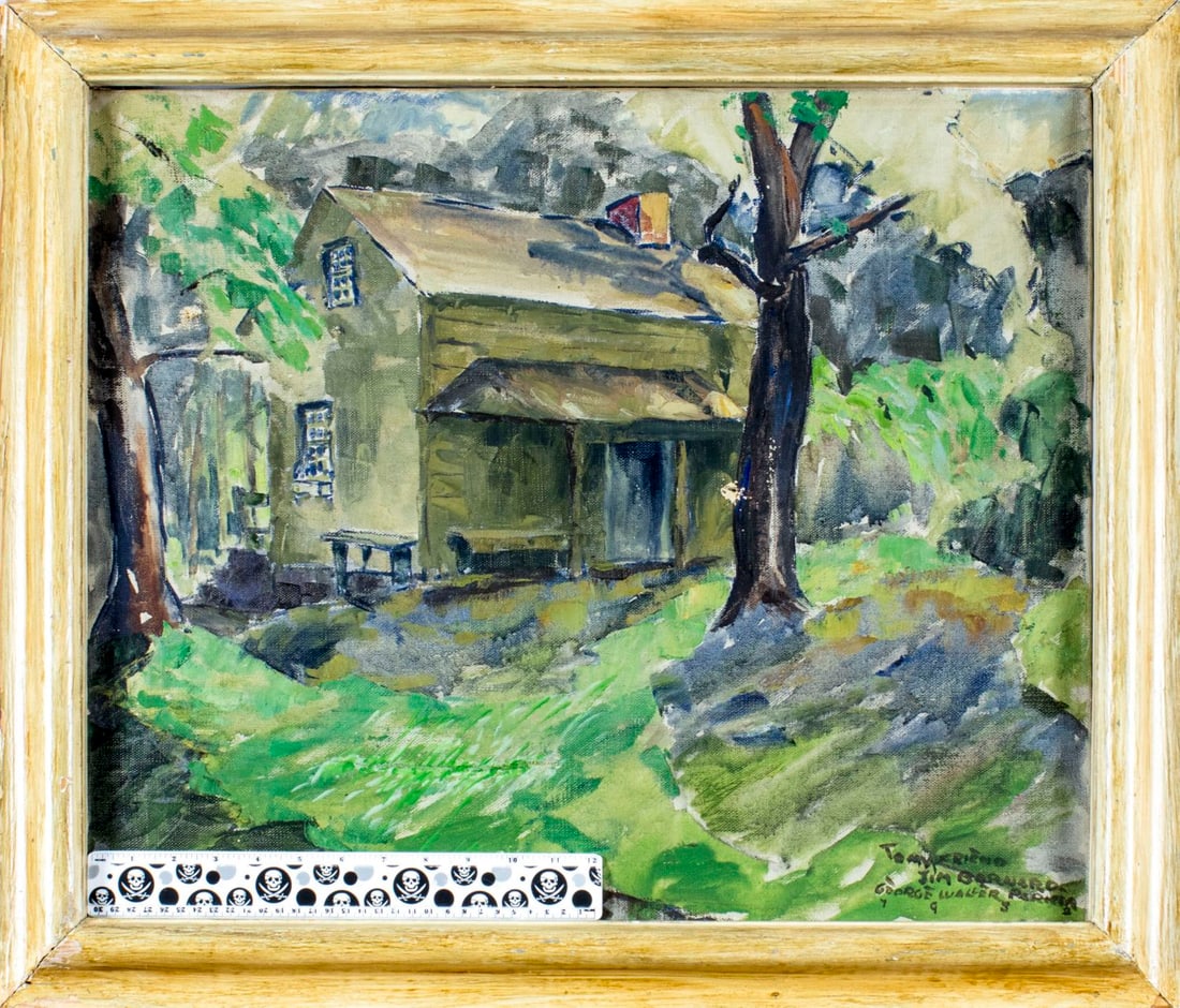 George Waller Parker (NY,MA,1888-1957) oil painting antique - 2