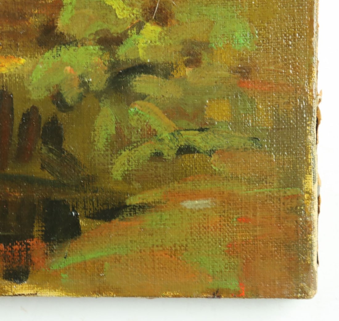 Antique early 20C European oil painting signed - 10