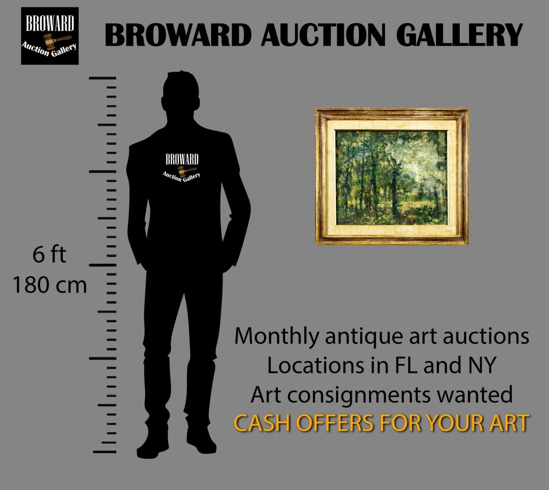 Brock (US,early 20C) oil painting antique - 2