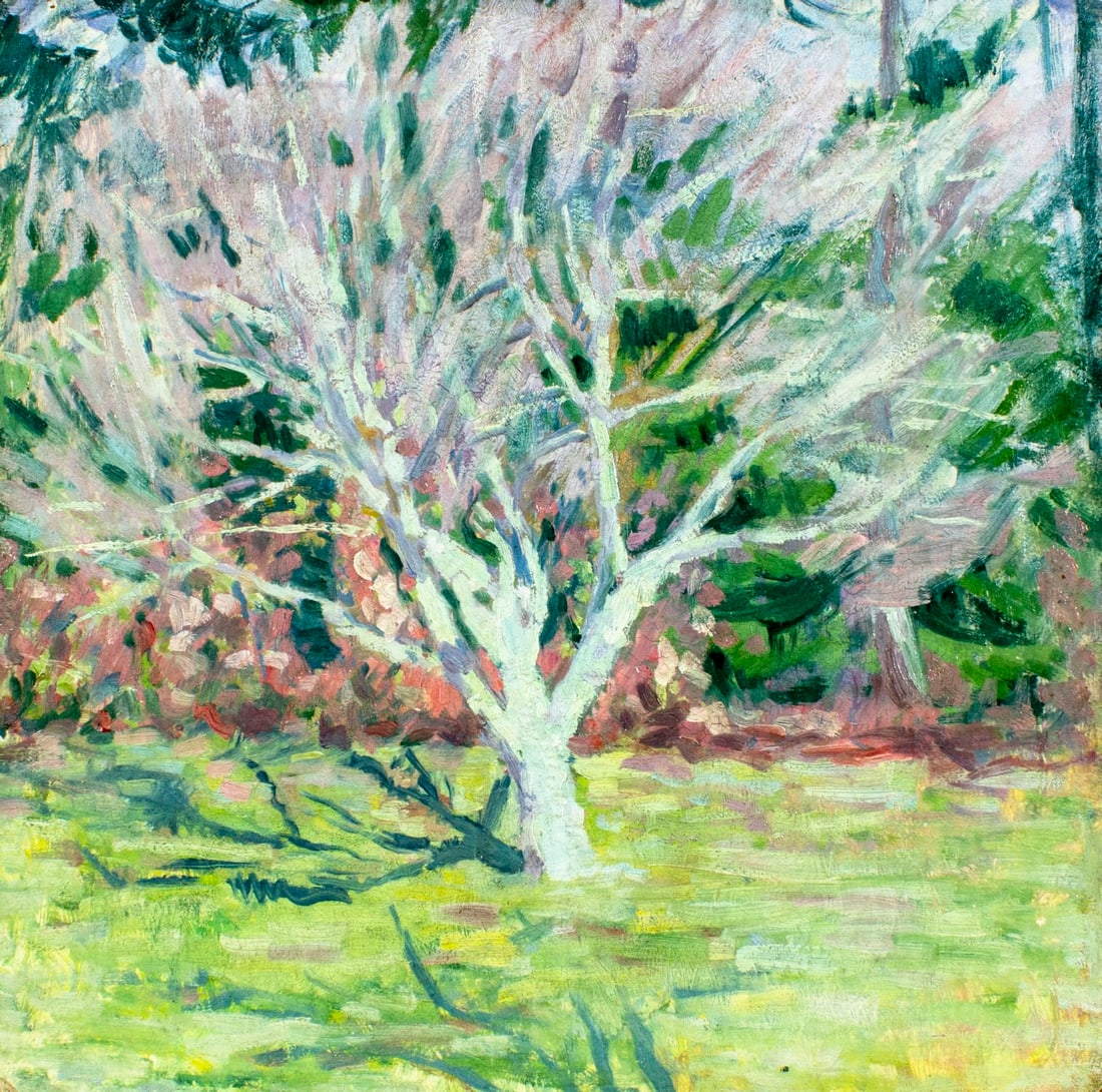 Antique early 20C American oil painting (1 of 11)