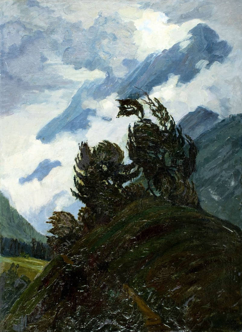 Erwin Steiner (German,1893-1953) oil painting antique (1 of 14)