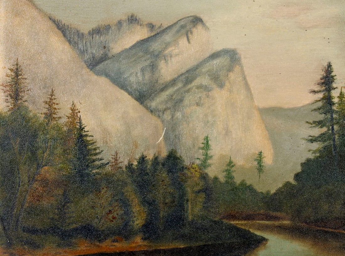 Antique 19C American oil painting - 3