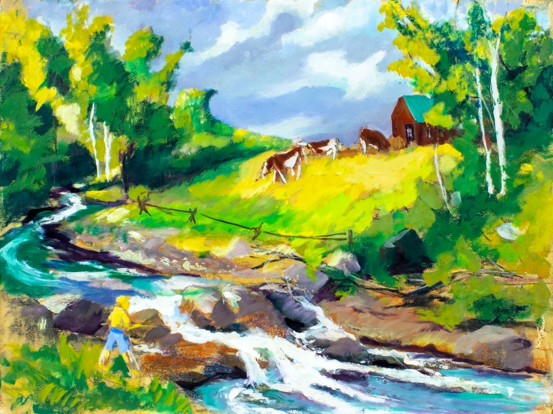 John Huszer (RI,1912-1983) oil painting (1 of 12)