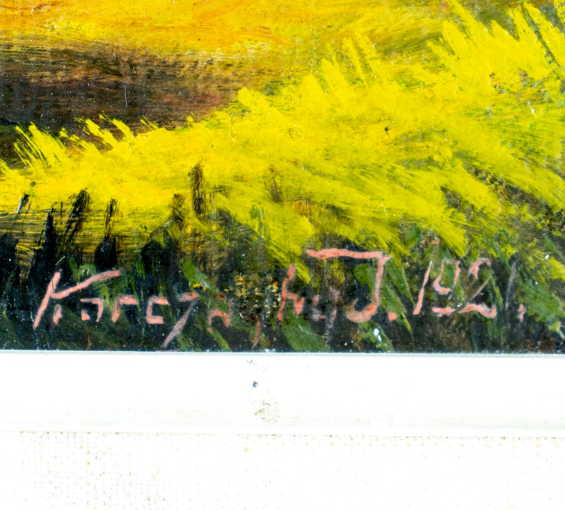 Antique early 20C European oil painting signed - 4