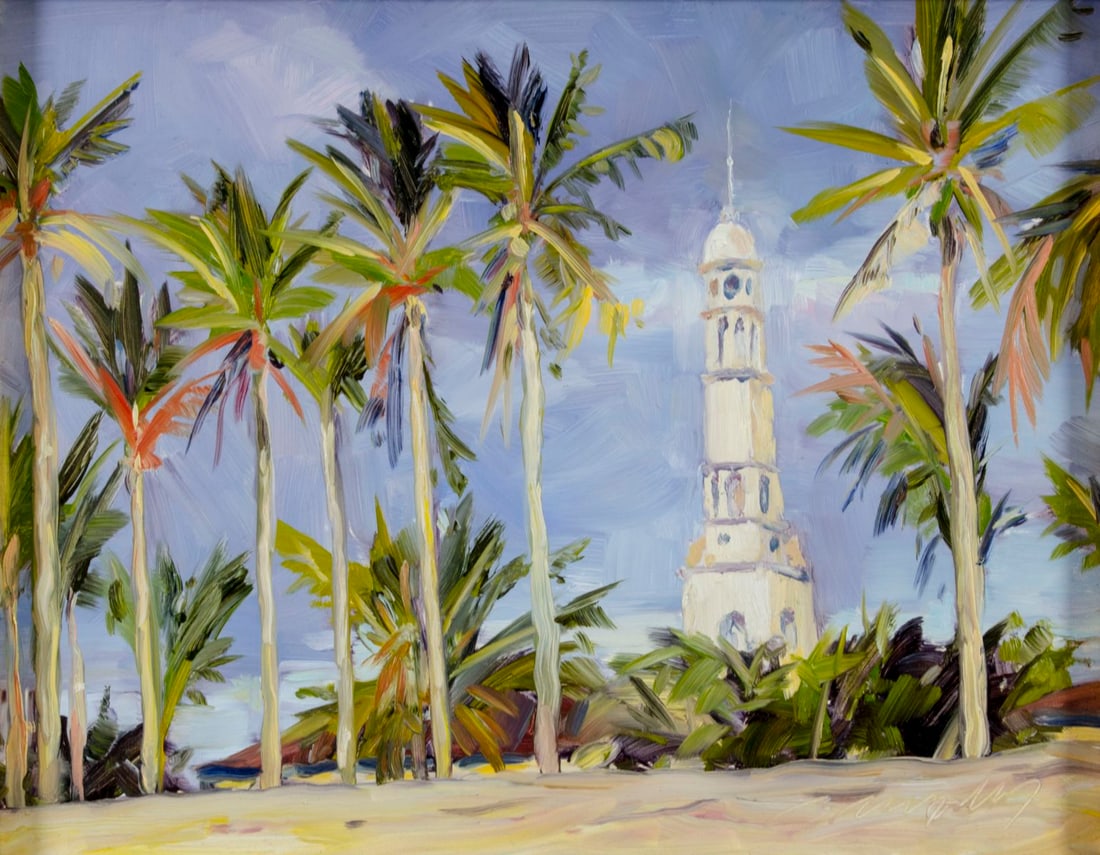 Contemporary California oil painting signed (1 of 13)