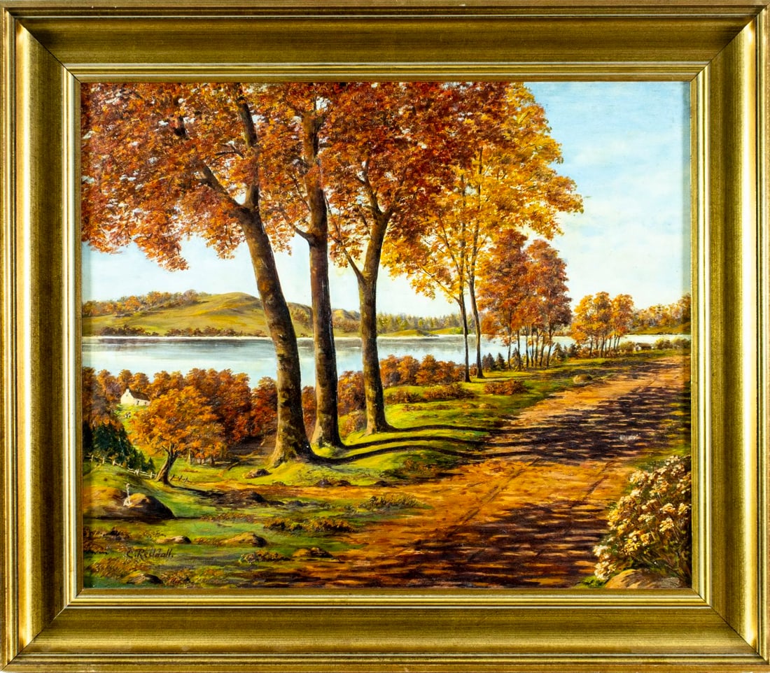 C Reddall (US,mid 20C) oil painting - 3