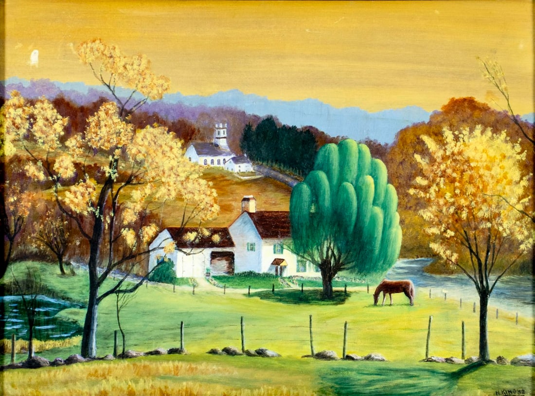 N P King (NJ,mid 20C) oil painting (1 of 13)