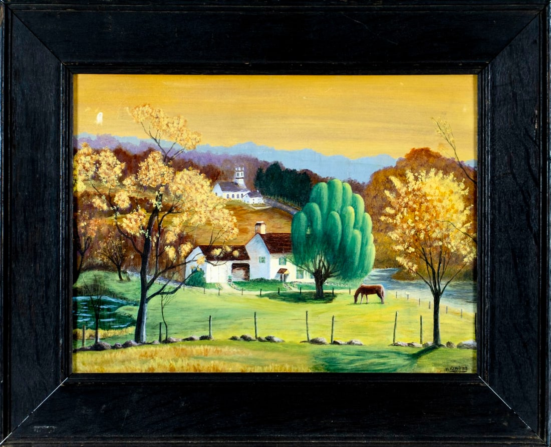 N P King (NJ,mid 20C) oil painting - 3