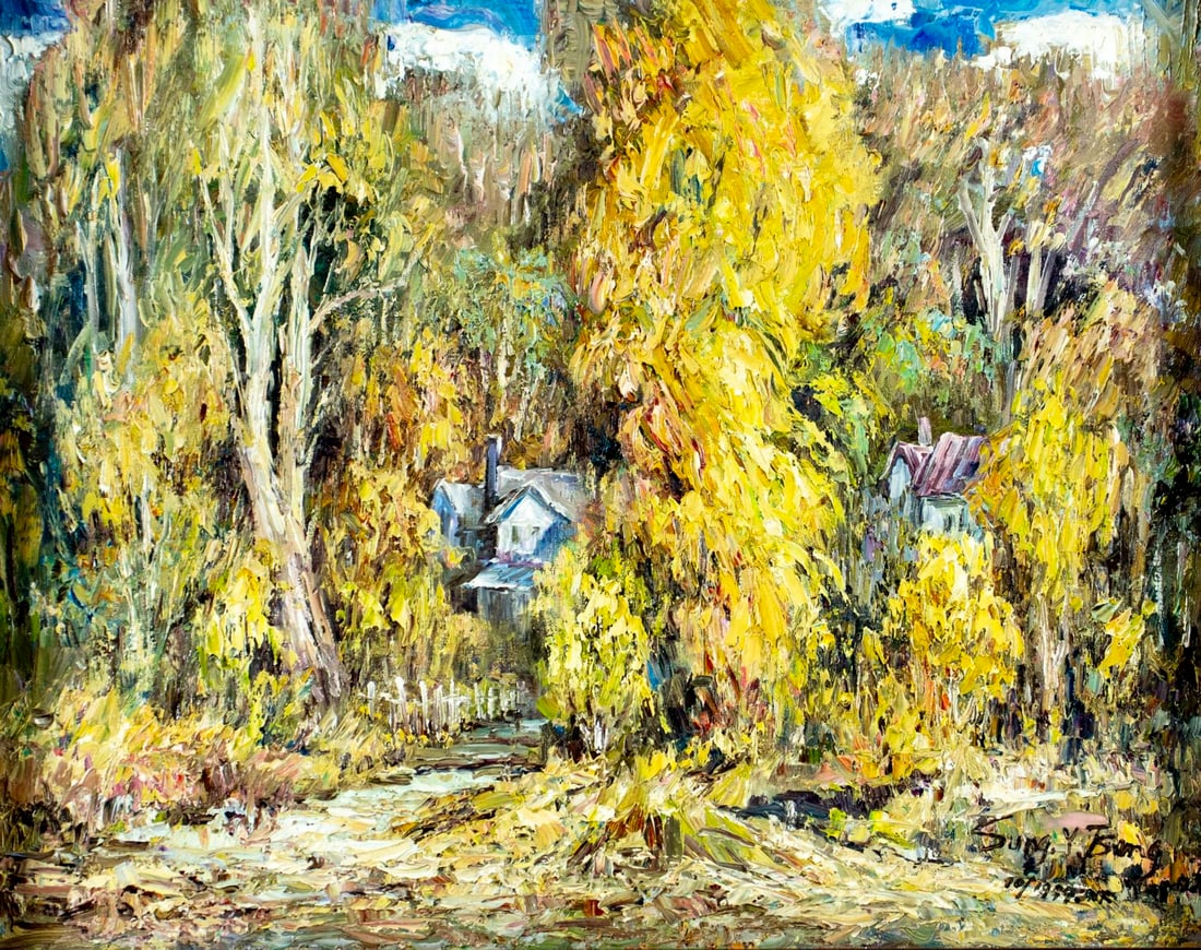 Azan Sung Yan Tsang (US,China,1933-?) oil painting (1 of 12)