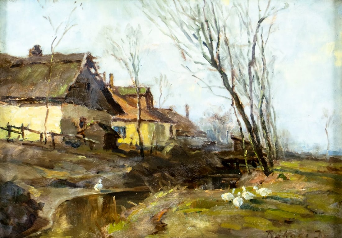 J Rakosi (Hungary,mid 20C) oil painting (1 of 12)