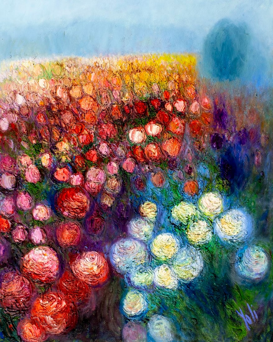 Yolanda Razzeto (Peru,1948-?) oil painting (1 of 13)