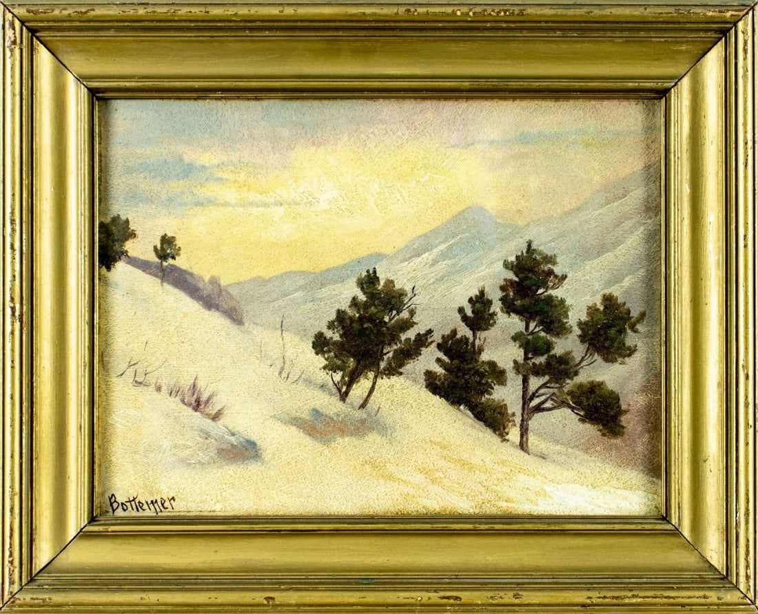 Lawrence Bottemer (US,early 20C) oil painting antique - 3