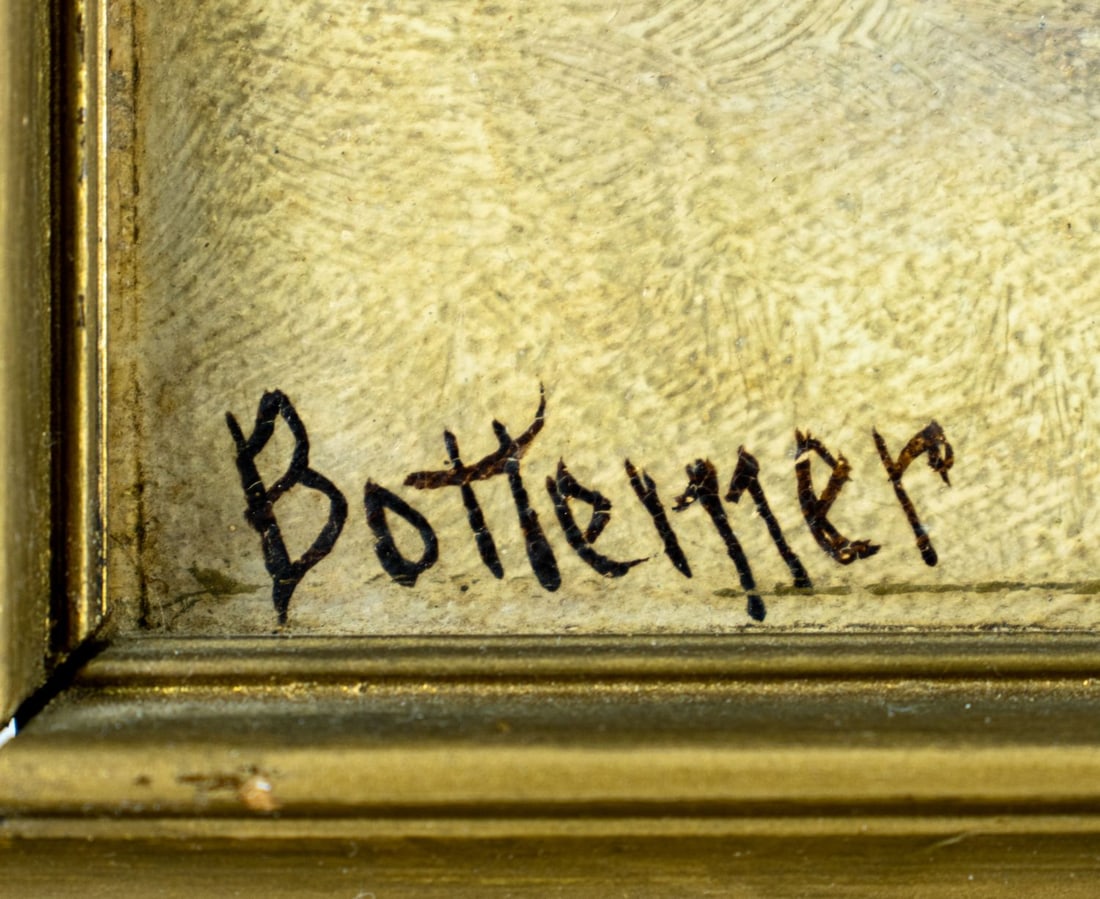 Lawrence Bottemer (US,early 20C) oil painting antique - 4