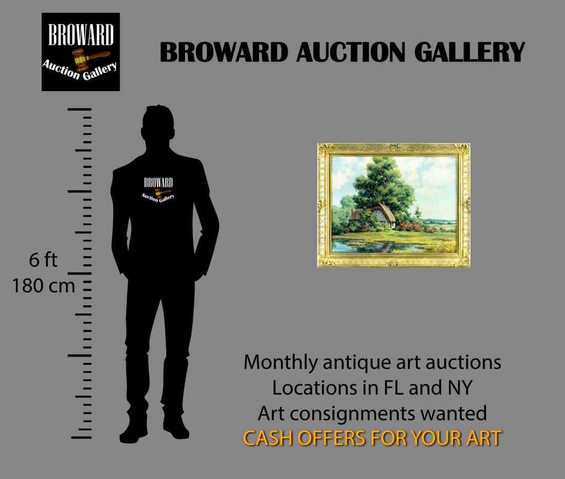 William Bradley (MA,NJ,1880-1945) oil painting antique - 2