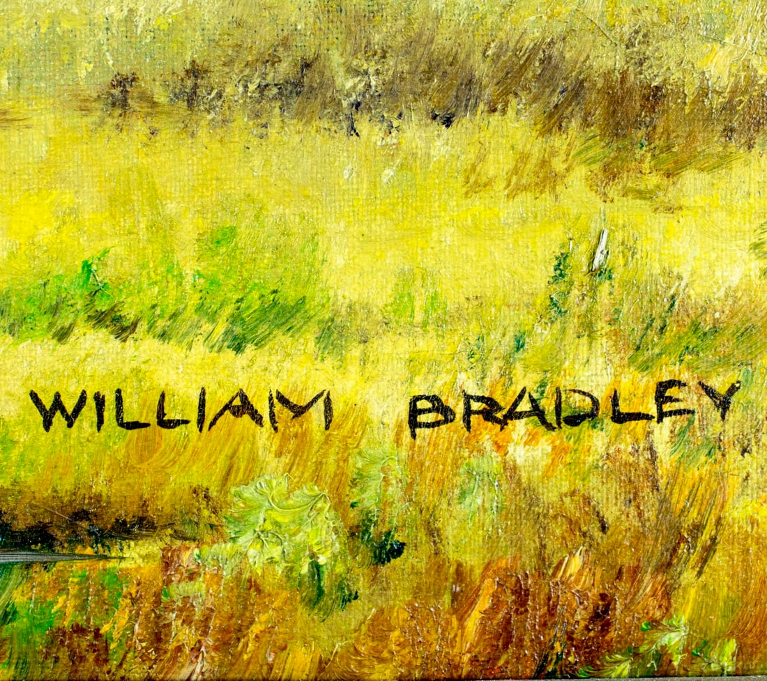 William Bradley (MA,NJ,1880-1945) oil painting antique - 4