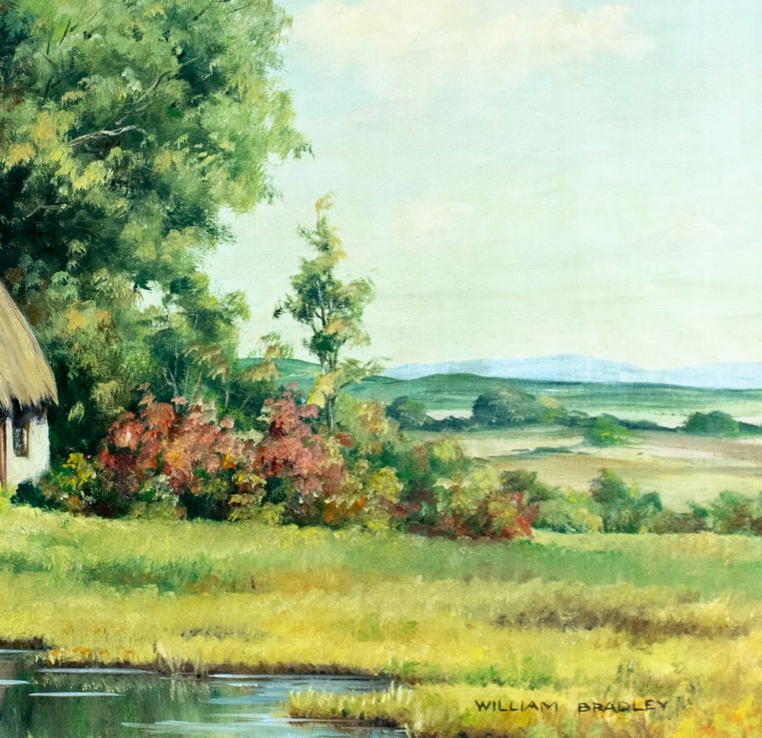 William Bradley (MA,NJ,1880-1945) oil painting antique - 7