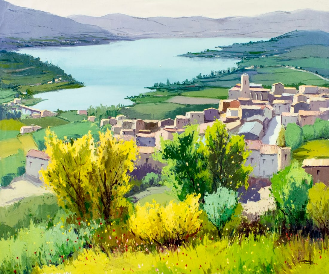 L Santin (Europe,20C) oil painting (1 of 13)