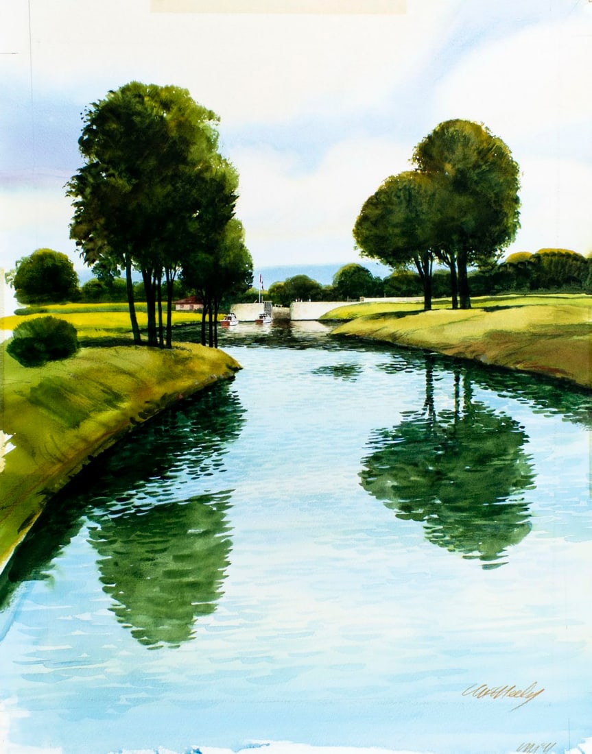 Tom McNeely (Canada,1935-?) watercolor painting (1 of 13)