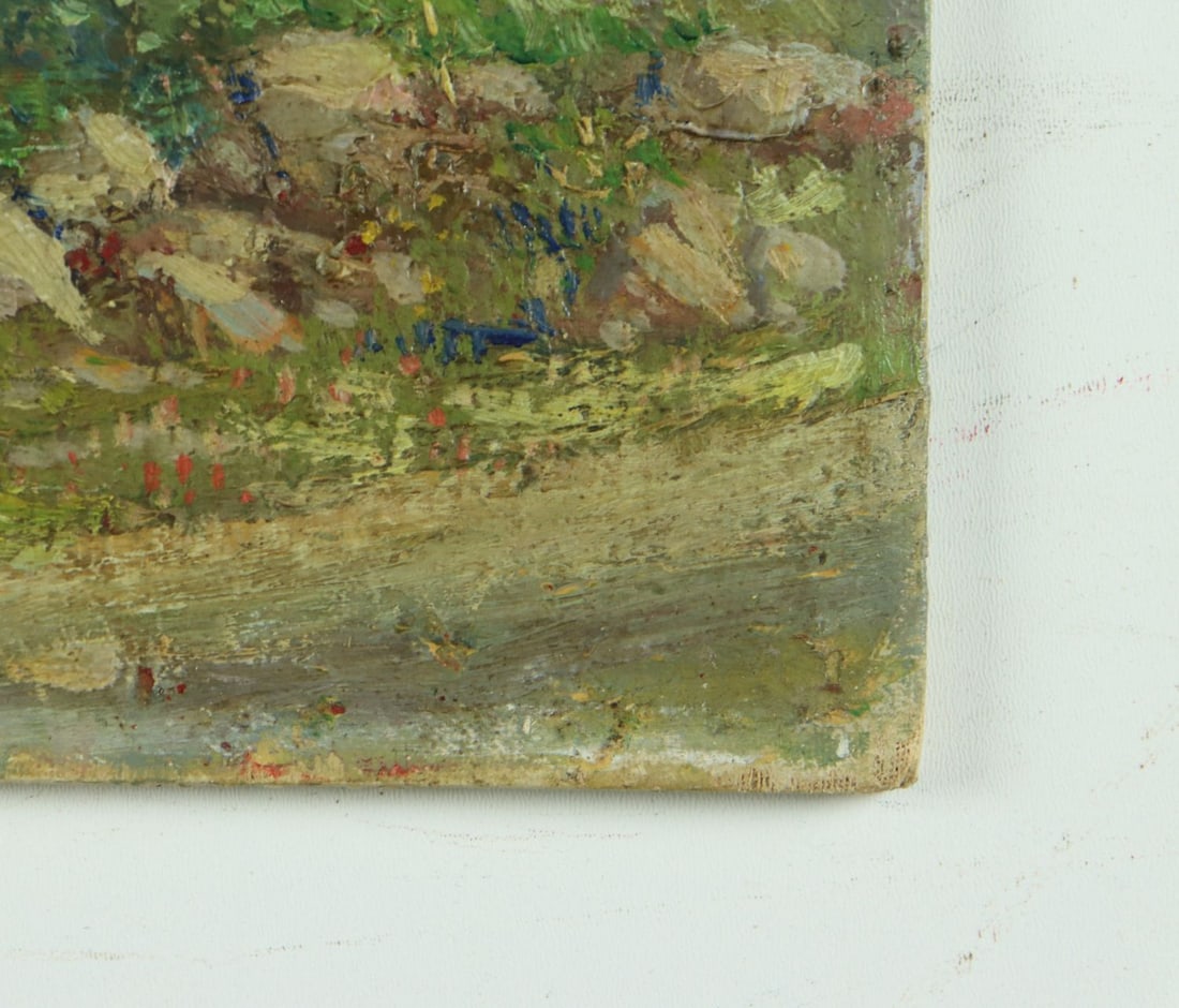 Vintage mid 20C American oil painting signed - 10