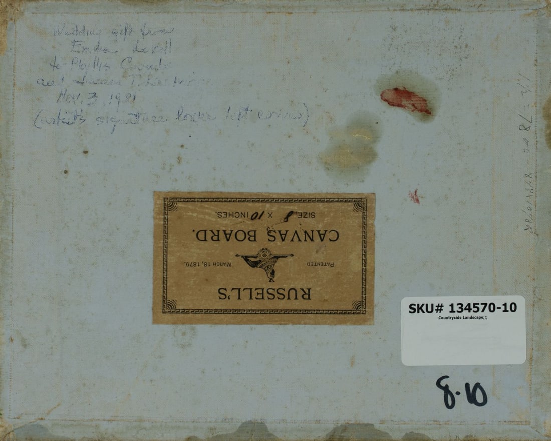 Vintage mid 20C American oil painting signed - 9