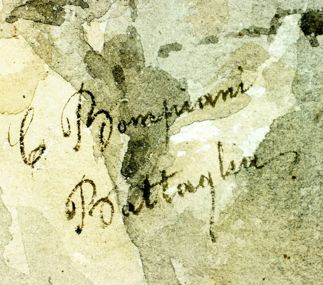 Clelia Bompiani Battaglia (Italy,1847-1927) watercolor painting - 4