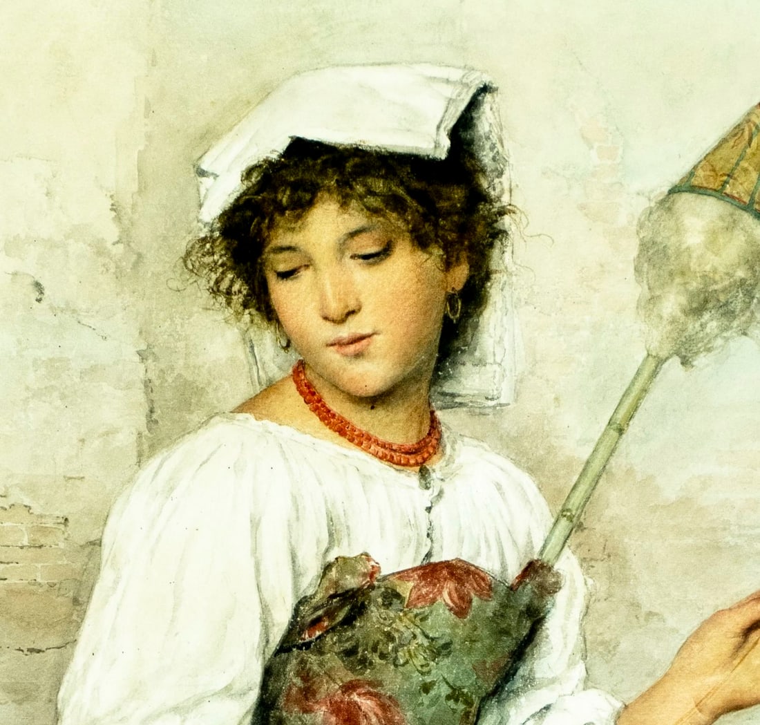 Clelia Bompiani Battaglia (Italy,1847-1927) watercolor painting - 6