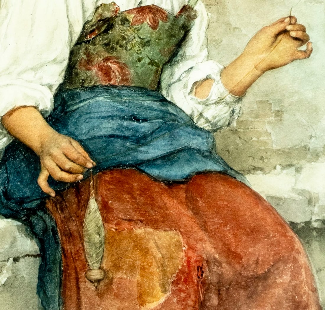 Clelia Bompiani Battaglia (Italy,1847-1927) watercolor painting - 7