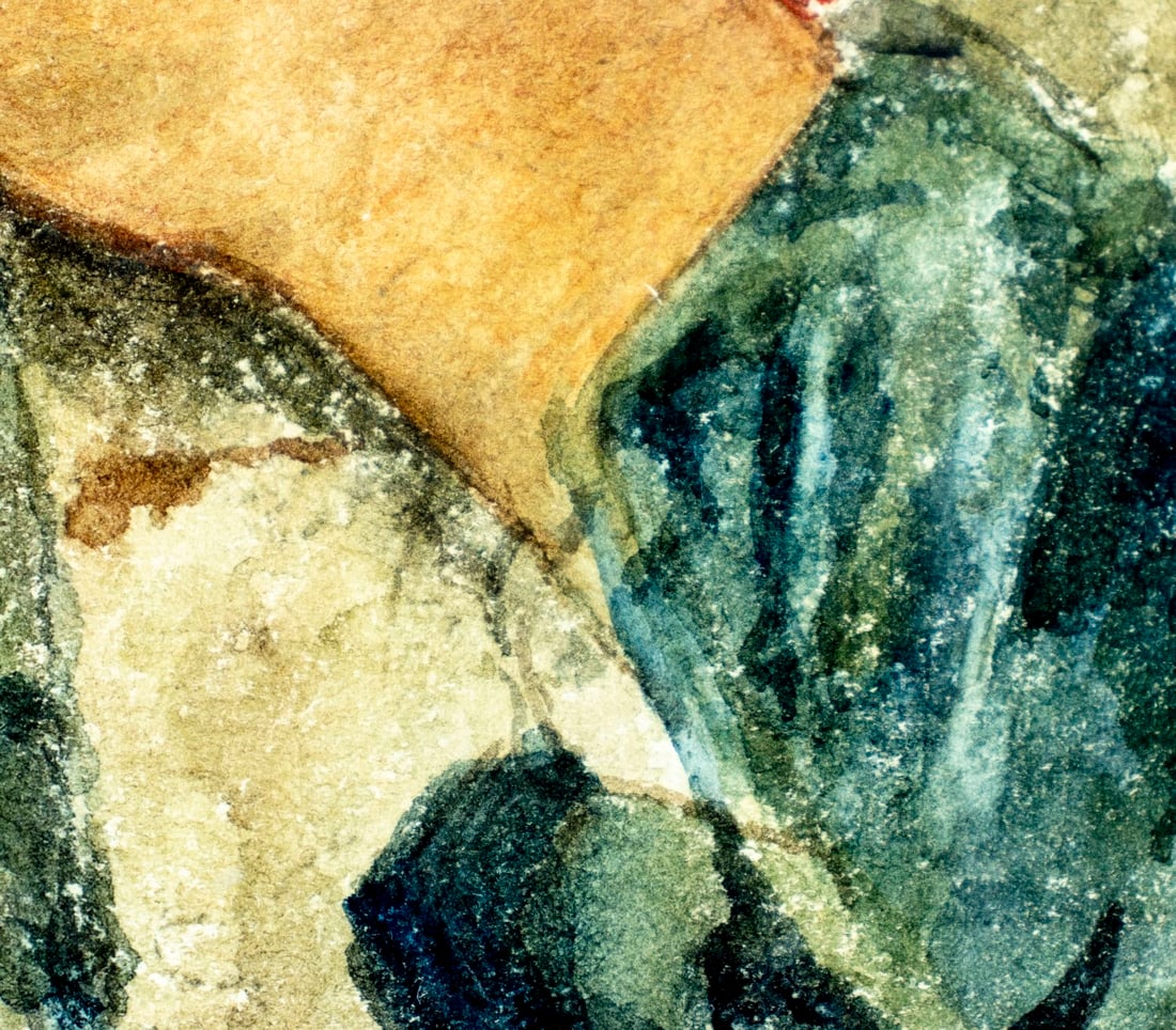 Clelia Bompiani Battaglia (Italy,1847-1927) watercolor painting antique - 8