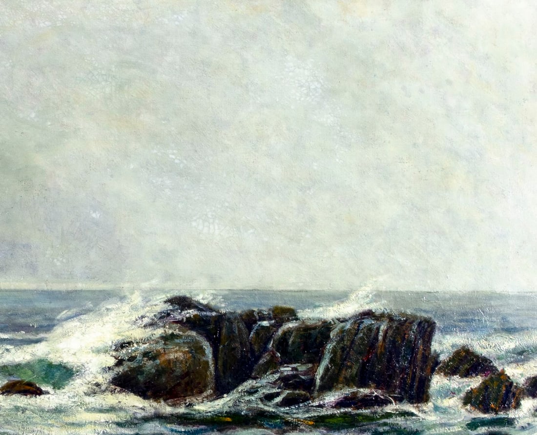 Edward Hayden (NY,MA,OH,1858-1922) oil painting antique - 6