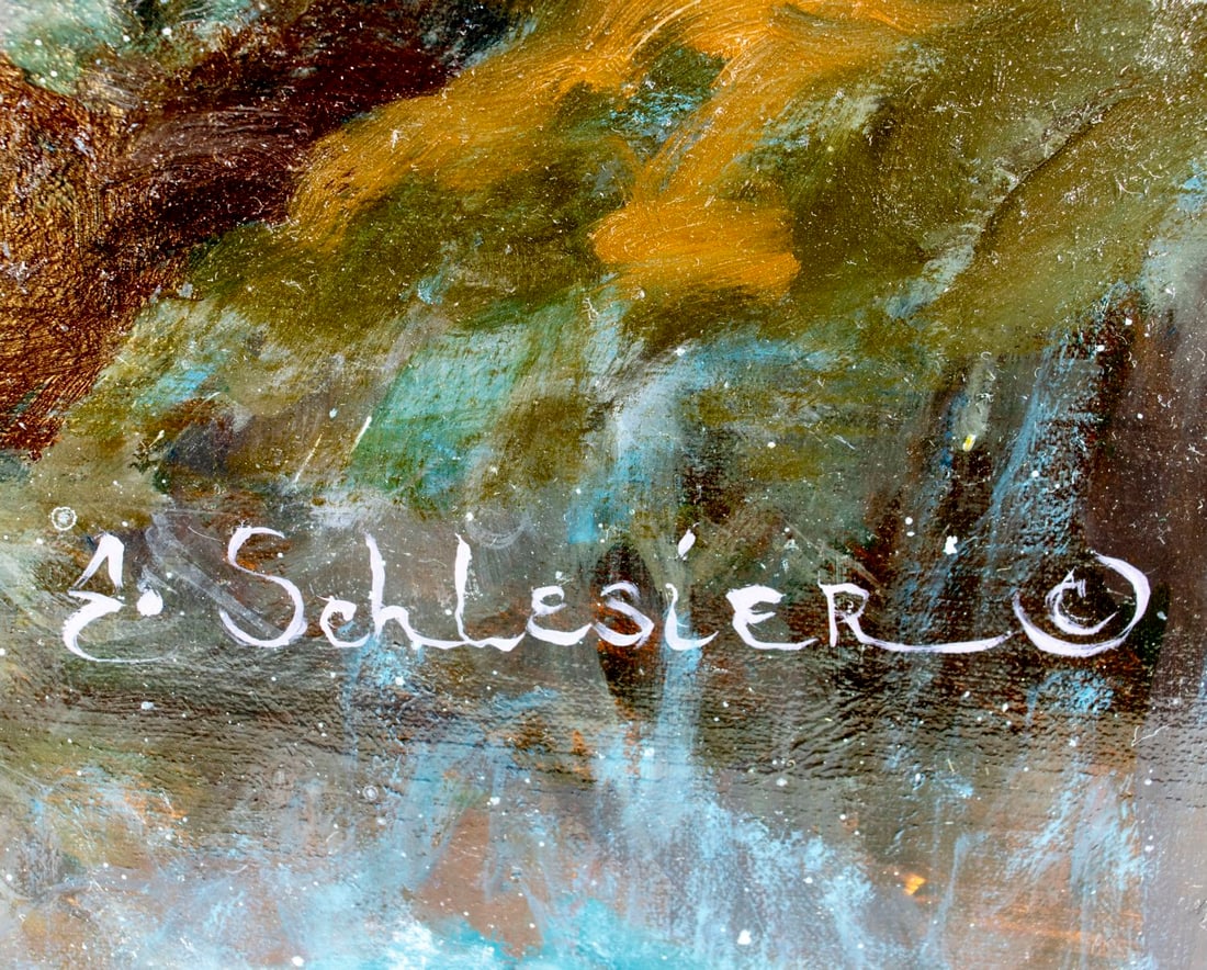 Grace Schlesier (CA,NY,1940-?) oil painting - 4